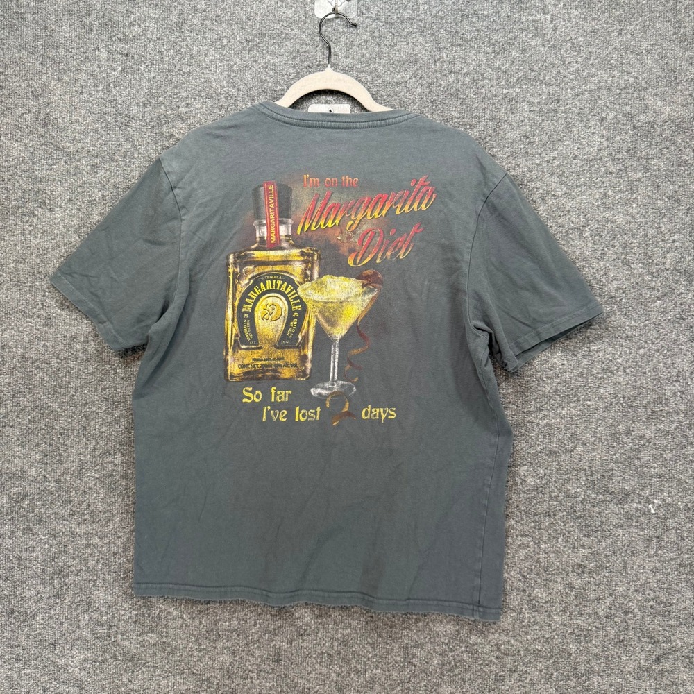 Margaritaville x Tasso Elba Tshirt Mens Medium Blue Margarita Diet Graphic‎ Tee
